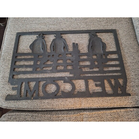 Cowboys Rodeo Cut‎ out Cast Iron Metal Wall Hanging Silhouette Equestrian Decor - Picture 5 of 6